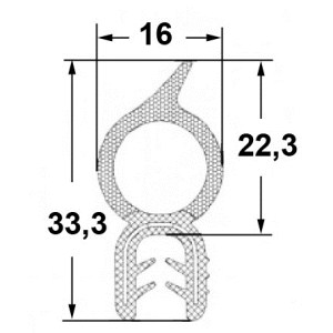 Profily s horním těsněním