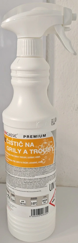 ČISTIČ NA GRILY A TROUBY 800 ml, se zpěňovačem